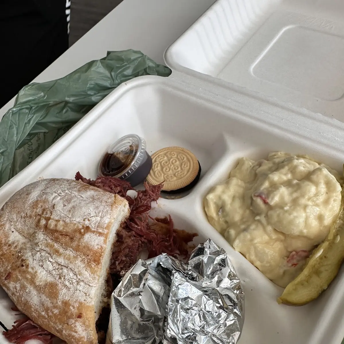BBQ Brisket Sandwich to Go