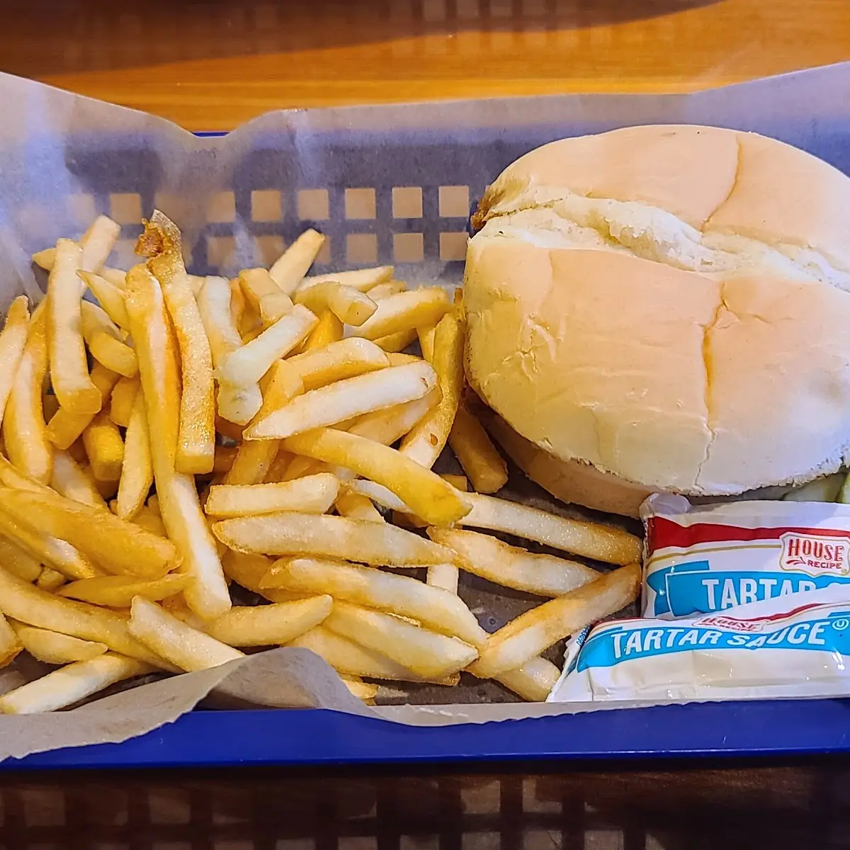 Fish Burger and Fries