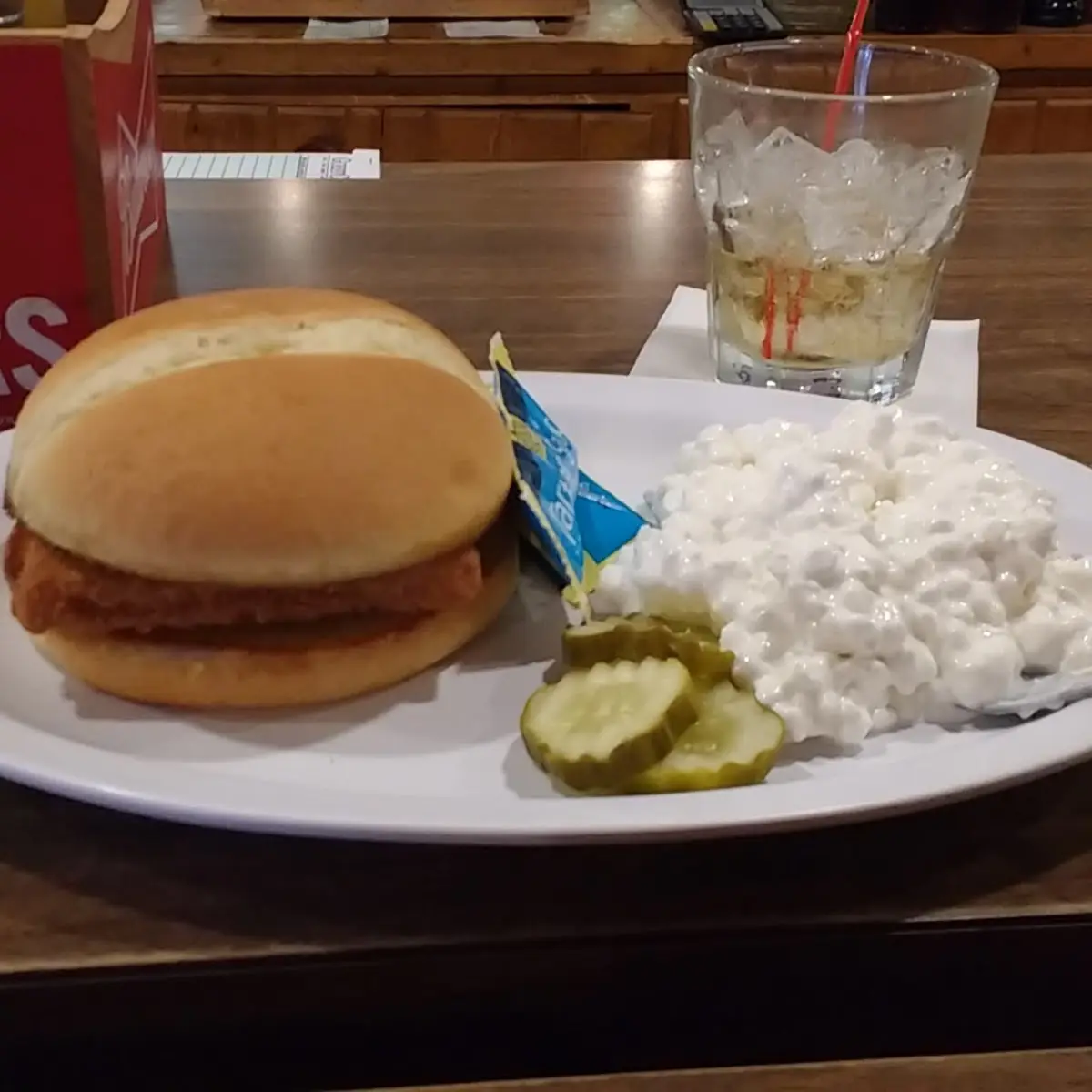 Fish Sandwich with Cottage Cheese