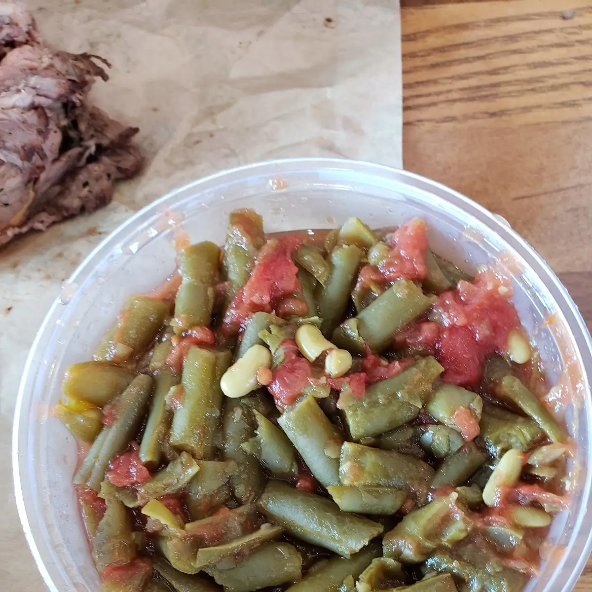 Green Beans and Stewed Tomatoes