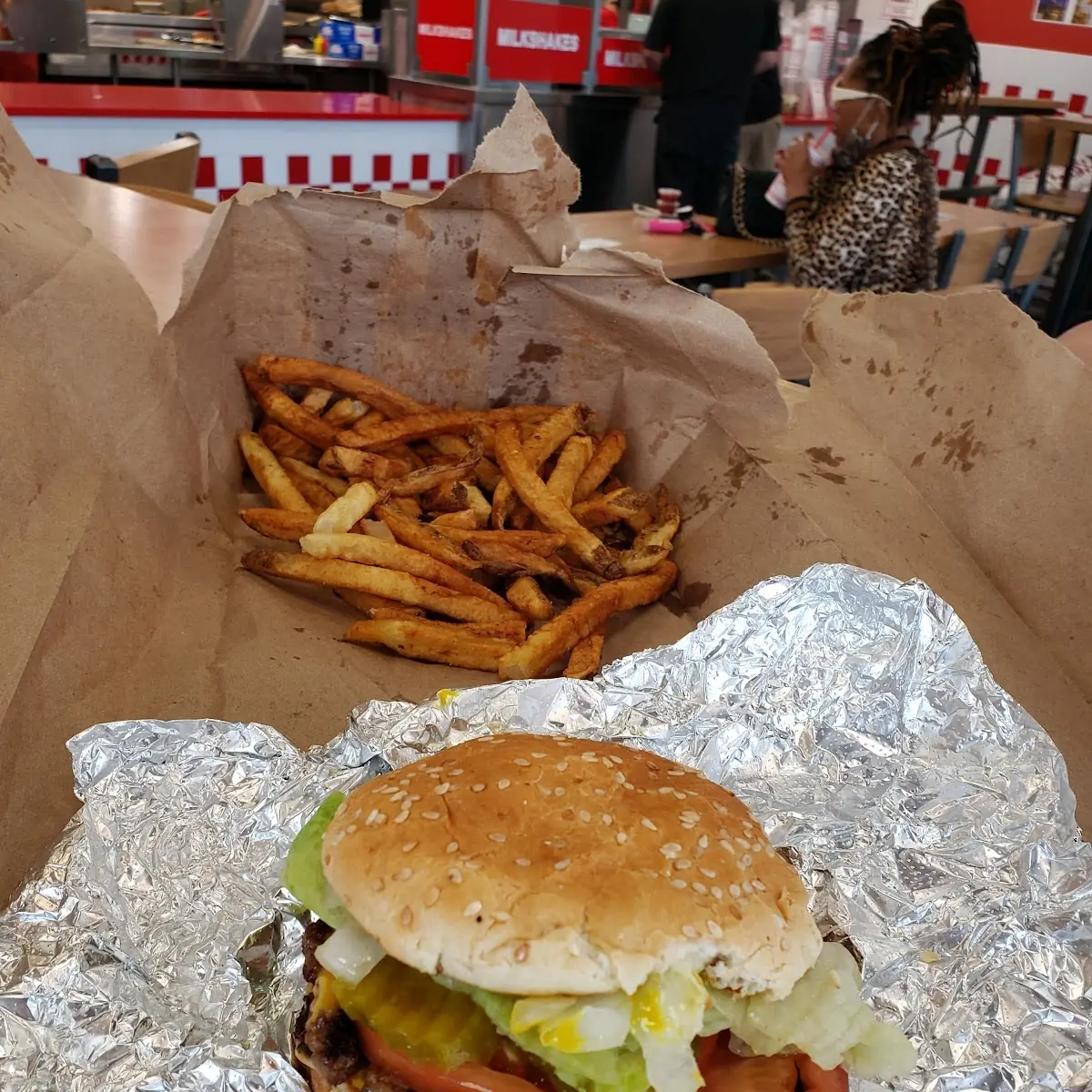Cheese Burger and Fries