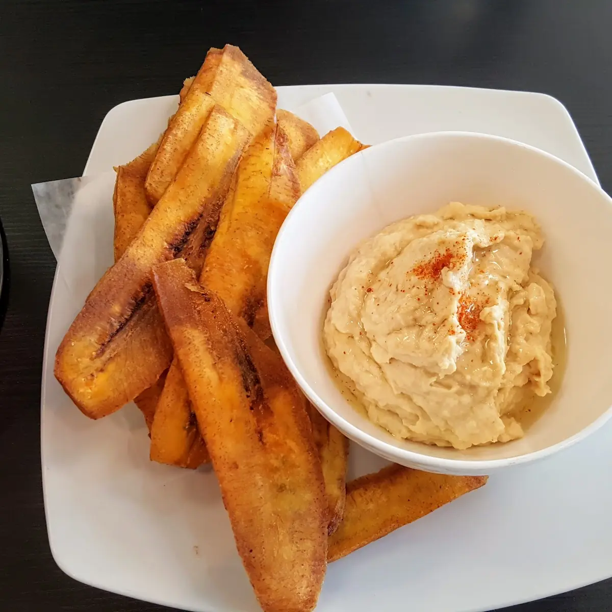 Hummus and Plantain Chips