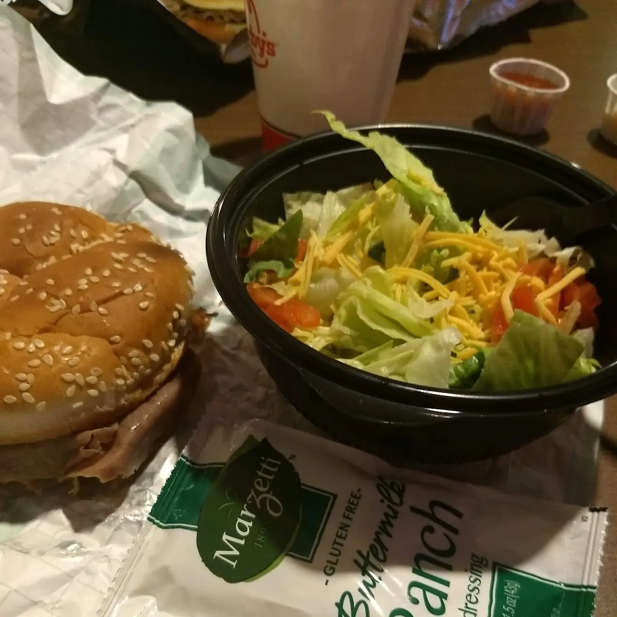 Classic Arby's and a Side Salad