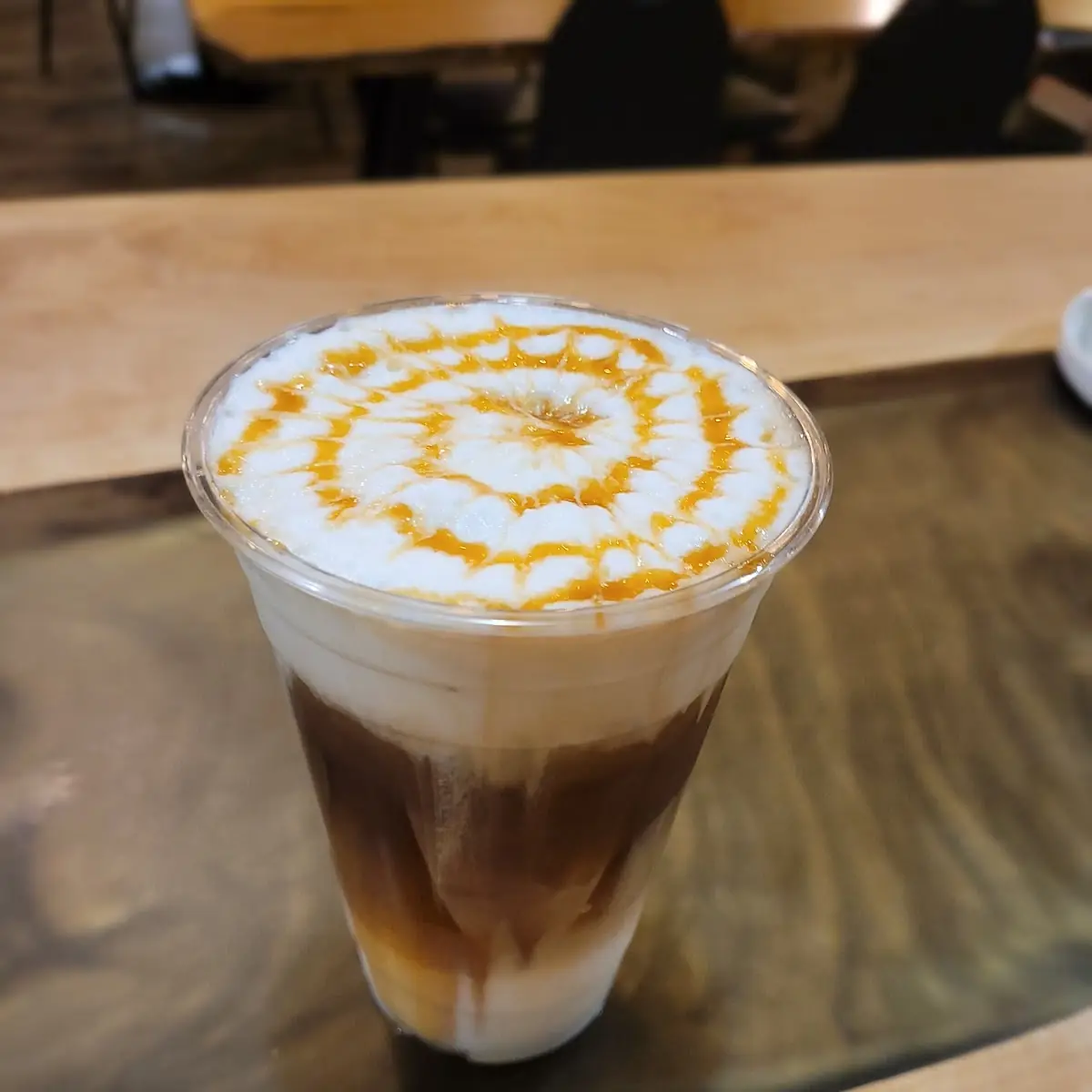 Iced Caramel Macchiato with Caramel Cold Foam