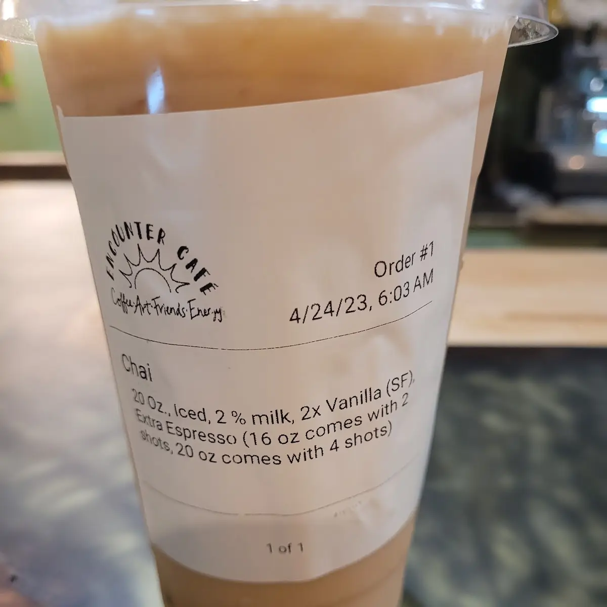 Iced Dirty Chai Latte