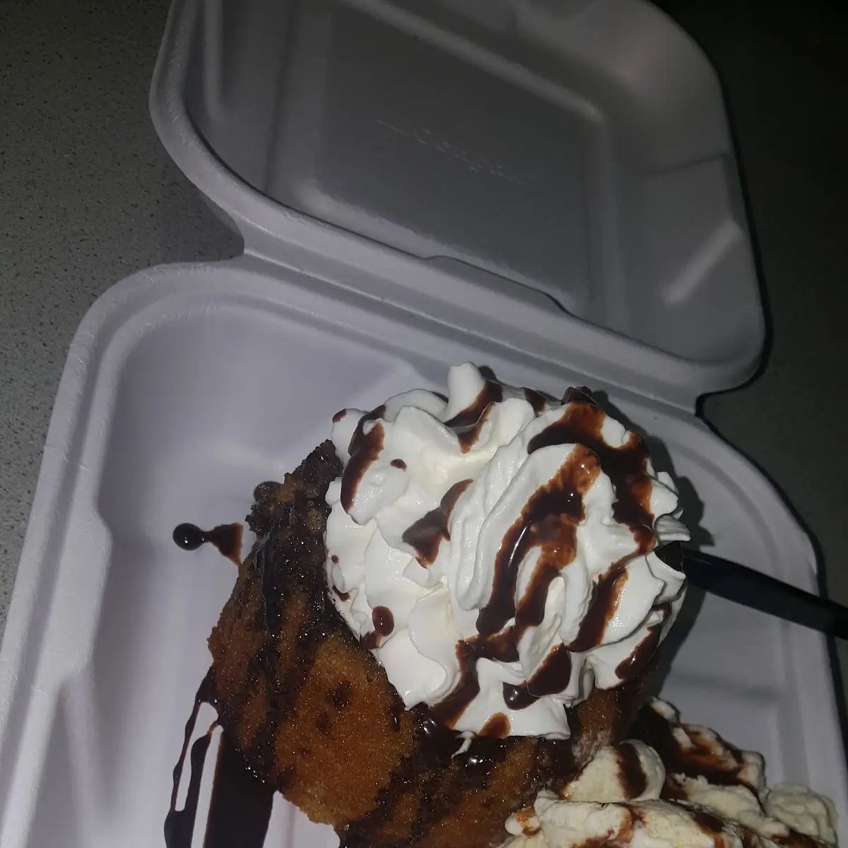 Smores Lava Cake with Vanilla Icecream