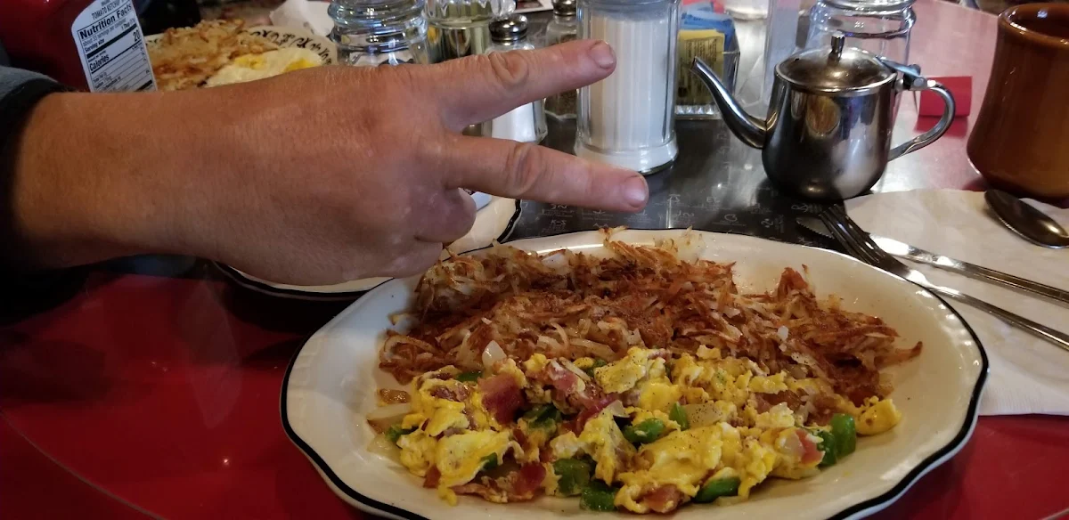 Two Scrambled Eggs w Veg &Cheese