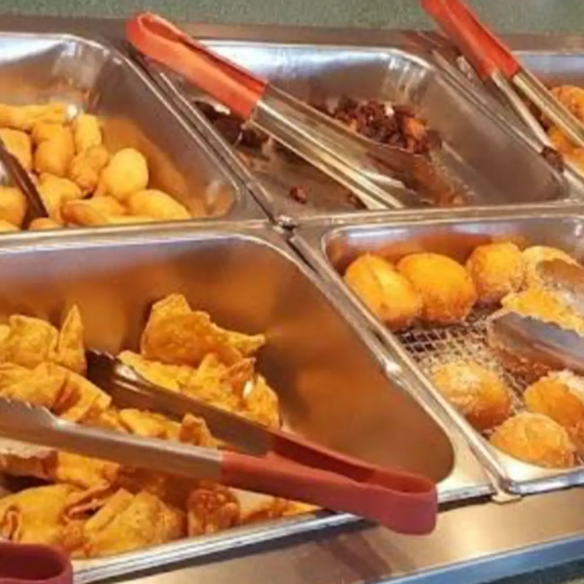 Fried Chicken Ragoons Egg Rolls Fried Small Shrimps