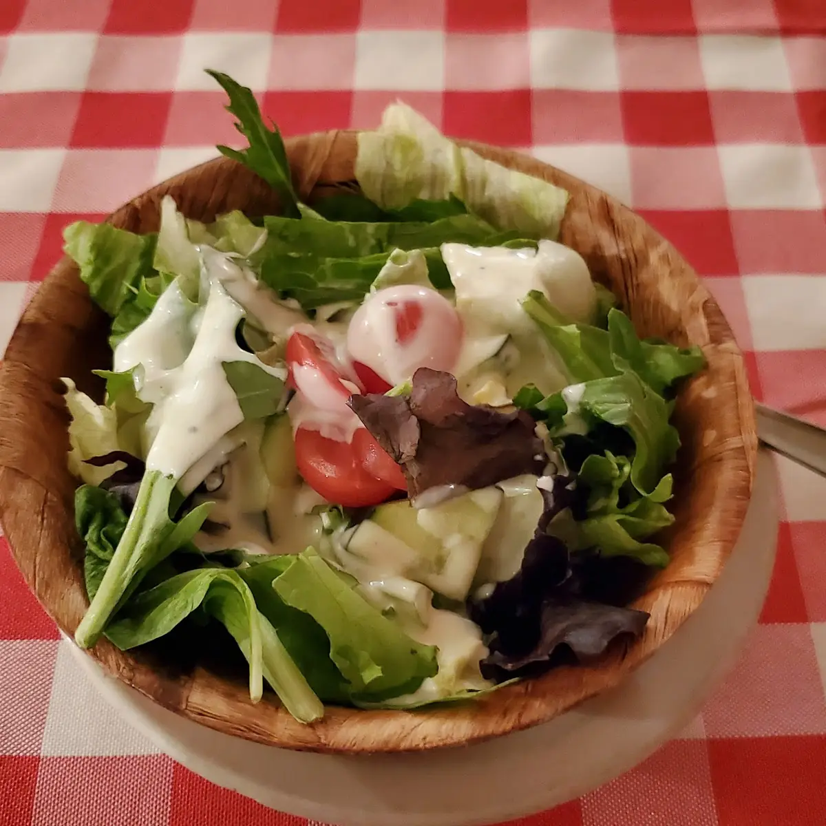 Salad with Ranch Dressing
