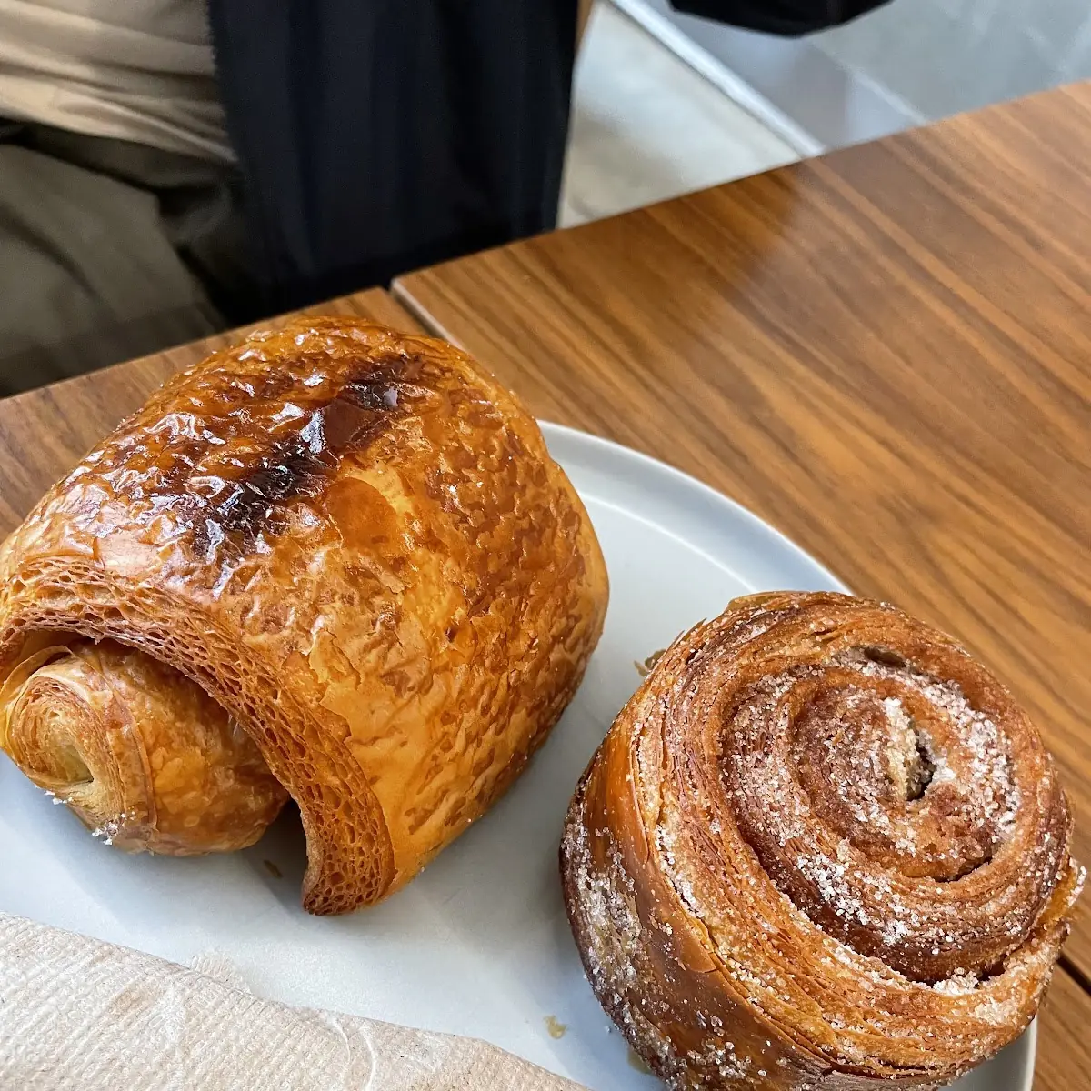 Chocolate Croissant and Cinnamon Bun