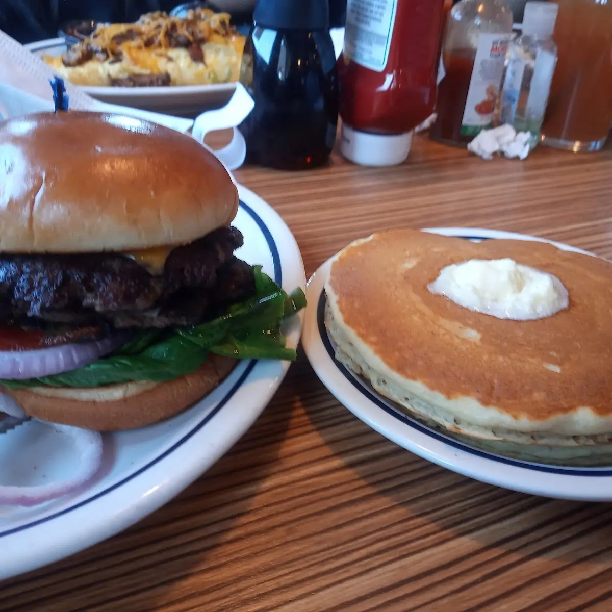 Mega Monster Burger with Pancakes