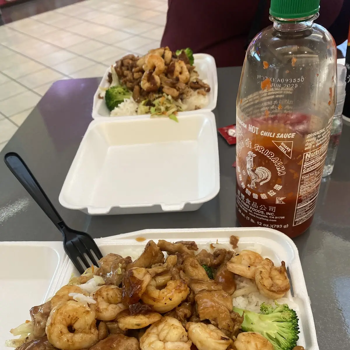 Shrimp Chicken Vegetable Rice Bowl