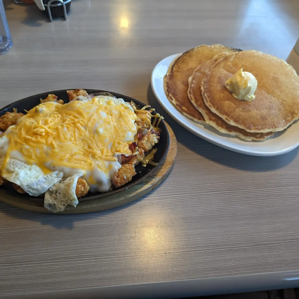 Country Skillet with Pancakes