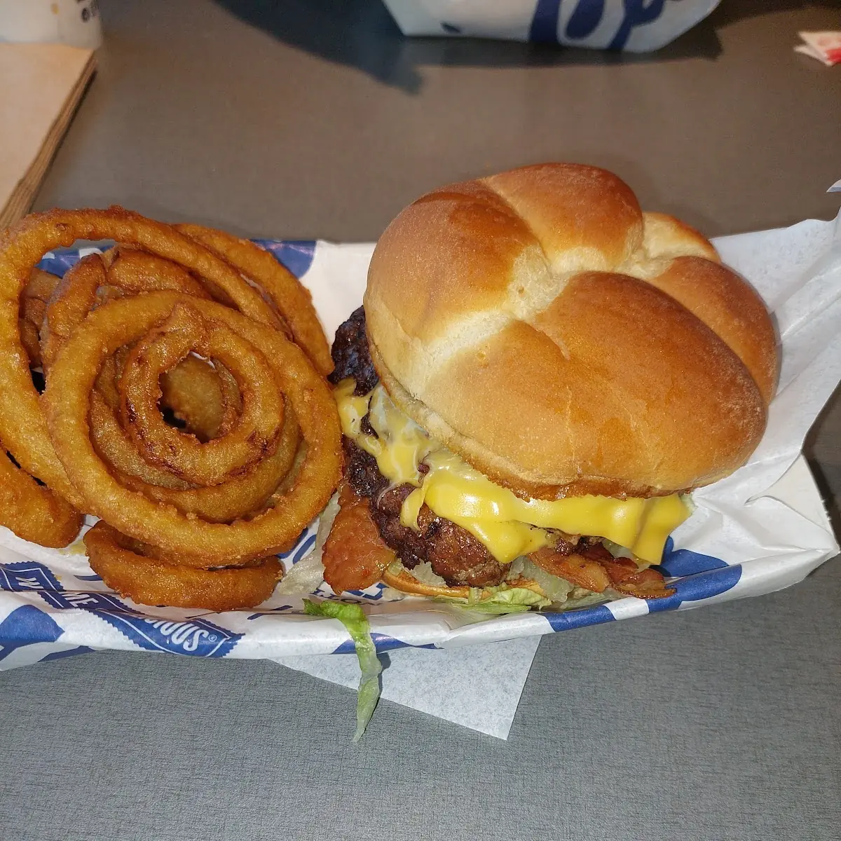 Culvers Deluxe Burger with Bacon Burger