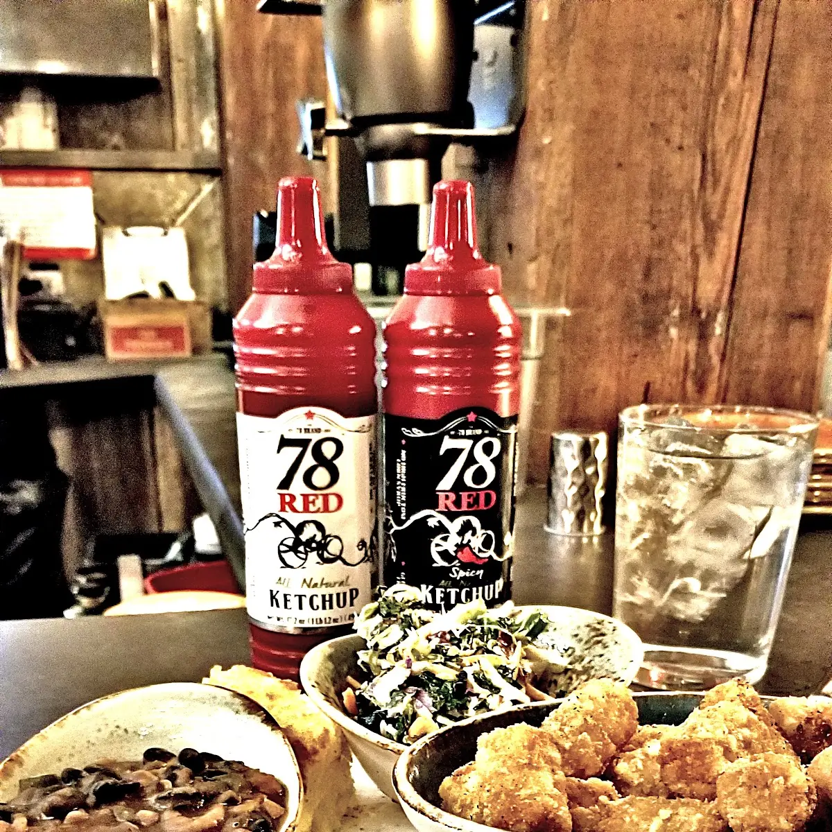 Brisket Beans Kale Slaw Cornbread