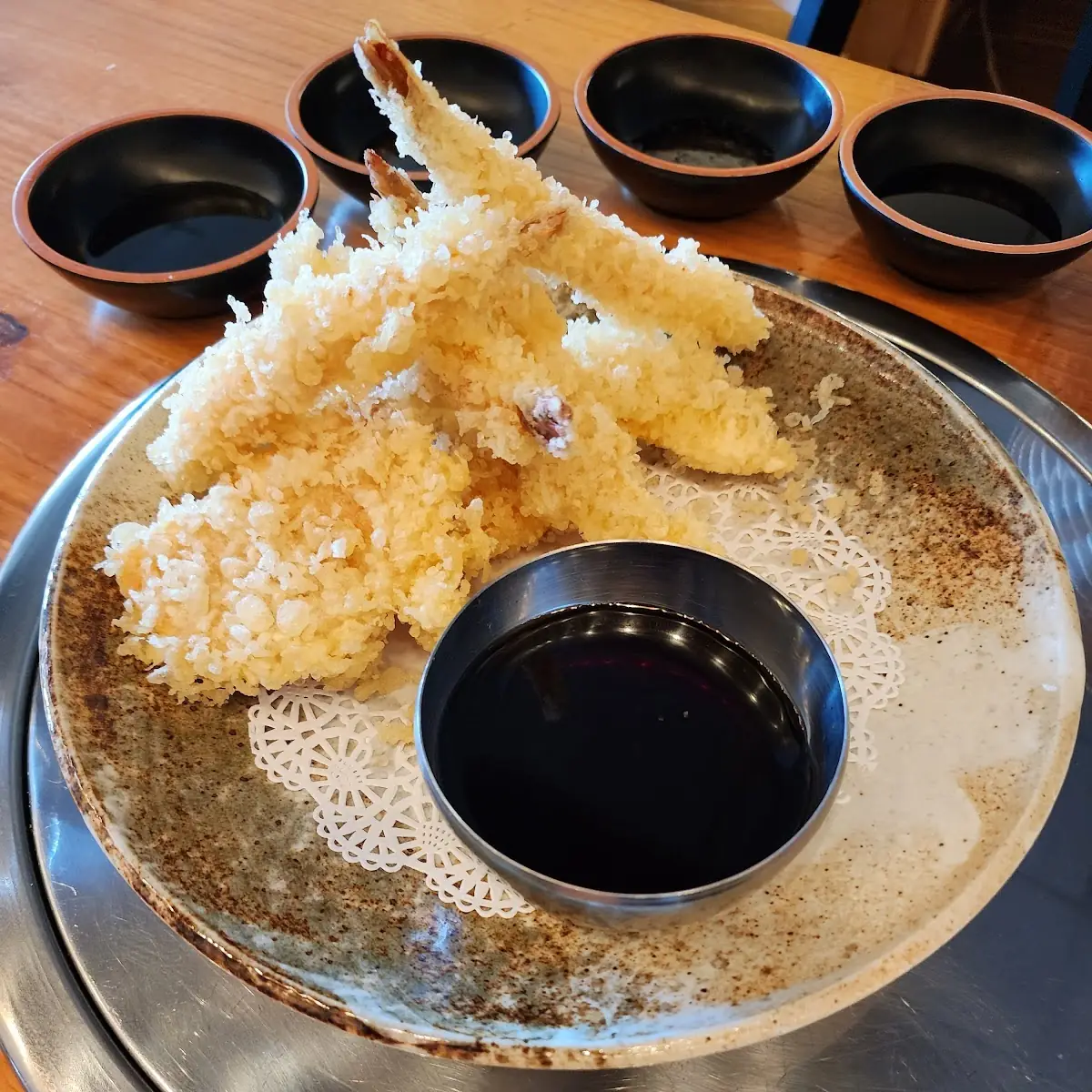 Shrimp Tempura and Egg Appetizer