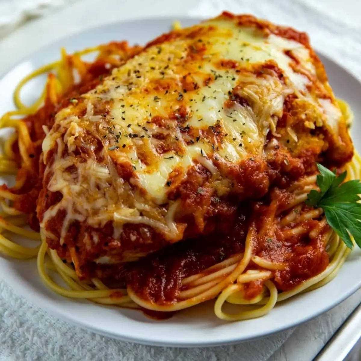 Chicken Parmesan Spaghetti