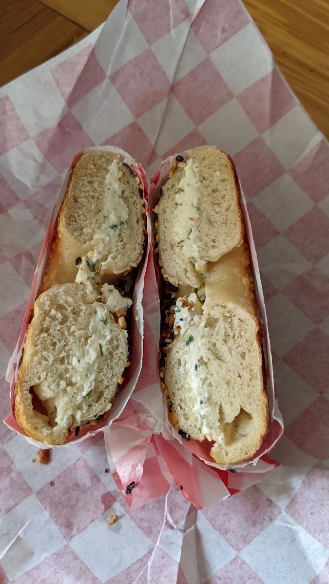 Everything Bagel with Garlic Chive Cream Cheese