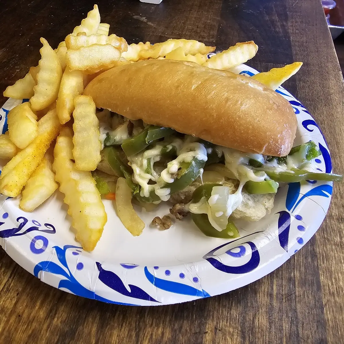 Philly Cheese Steak Sandwich Plate