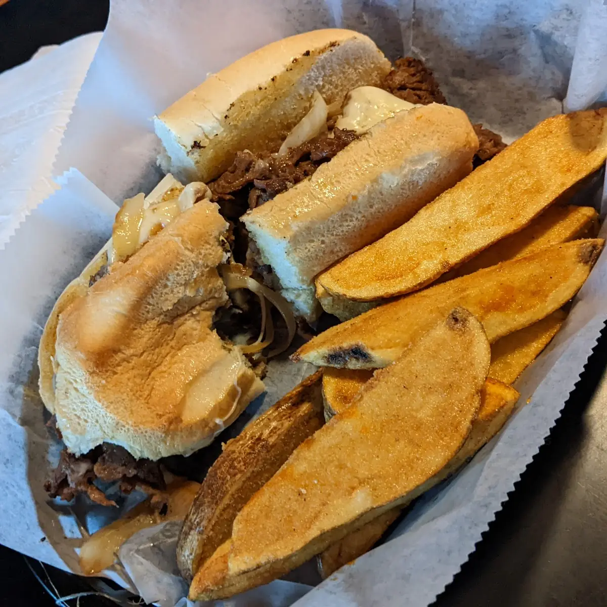 Philly Cheesesteak and Jo Jos