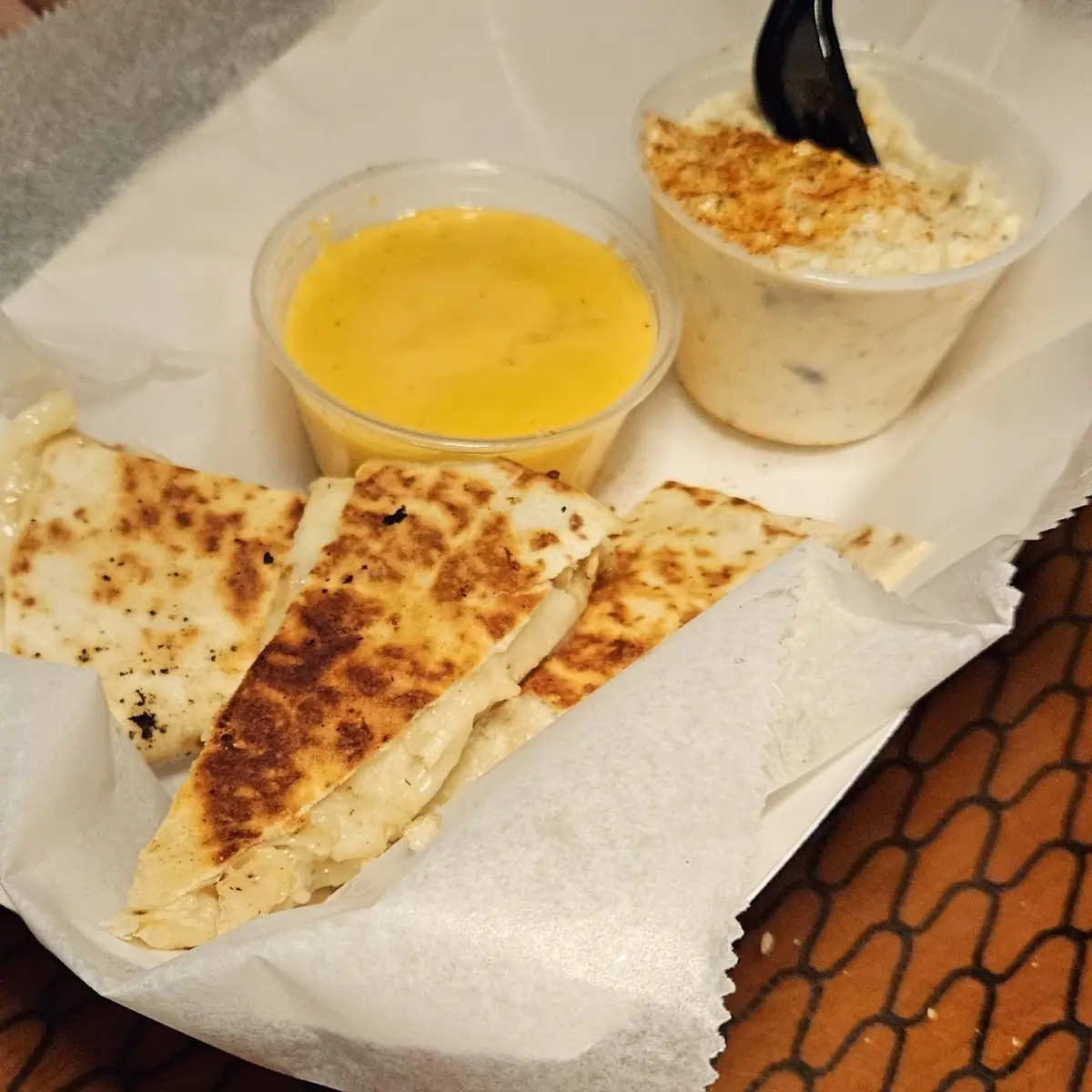 Mexican Street Corn & Chicken Quesadilla