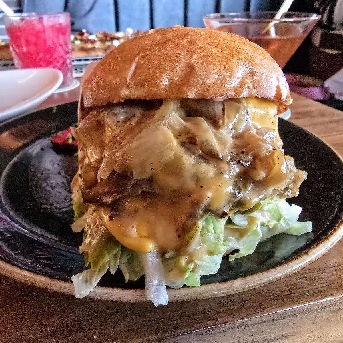 Double Smashed American Burger