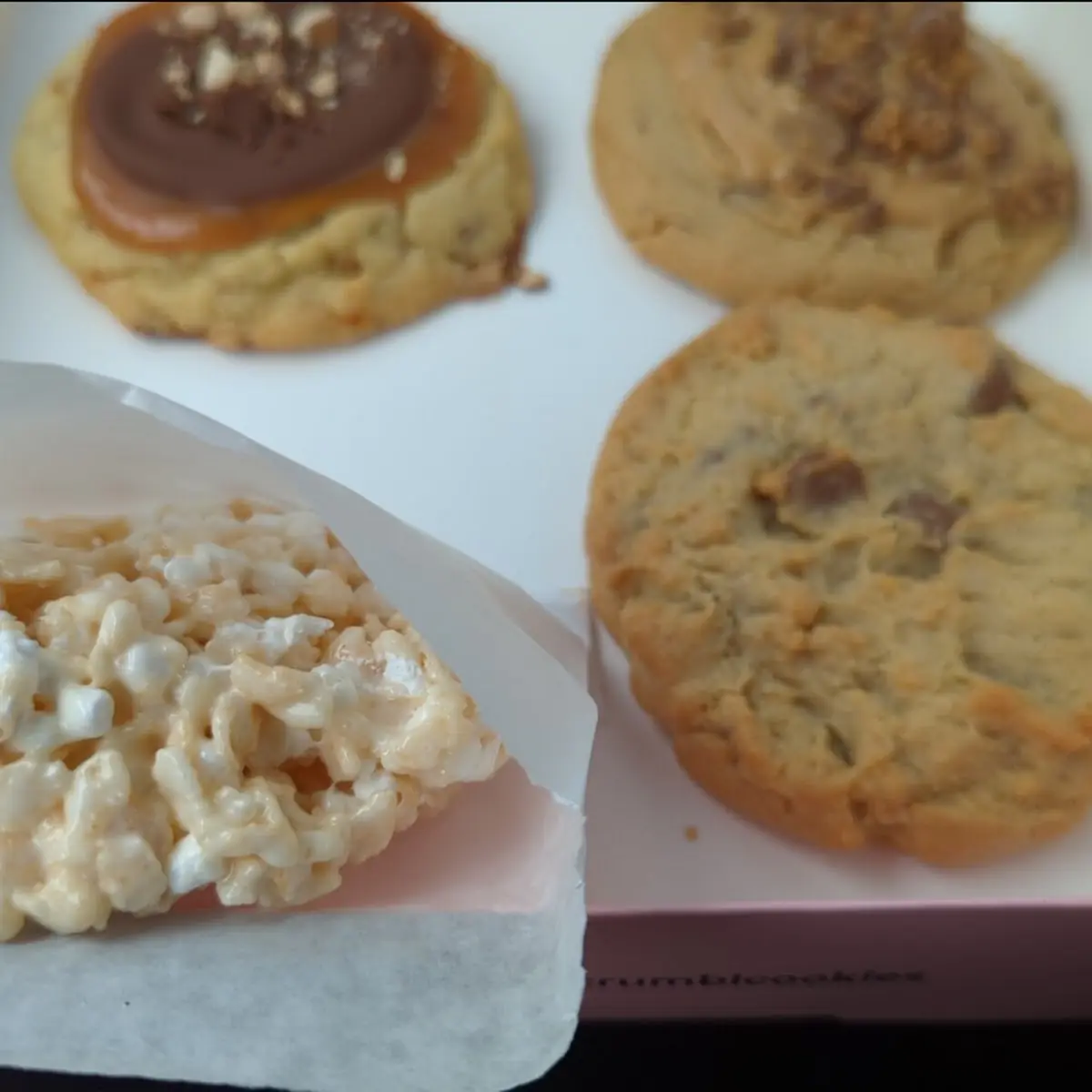Rice Krispie Treat and Chocolate Chip Cookie