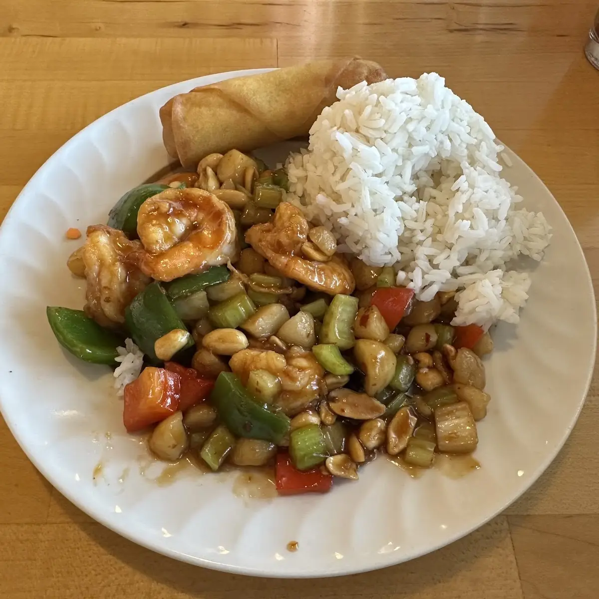 Kung Pao Shrimp with White Rice