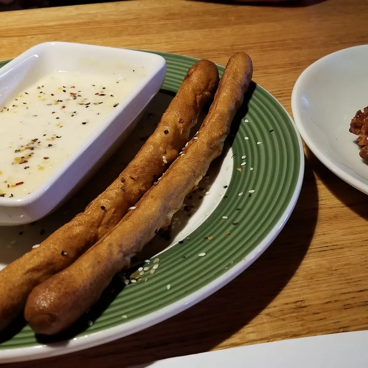 Beer Pretzel Sticks and BBQ Wings