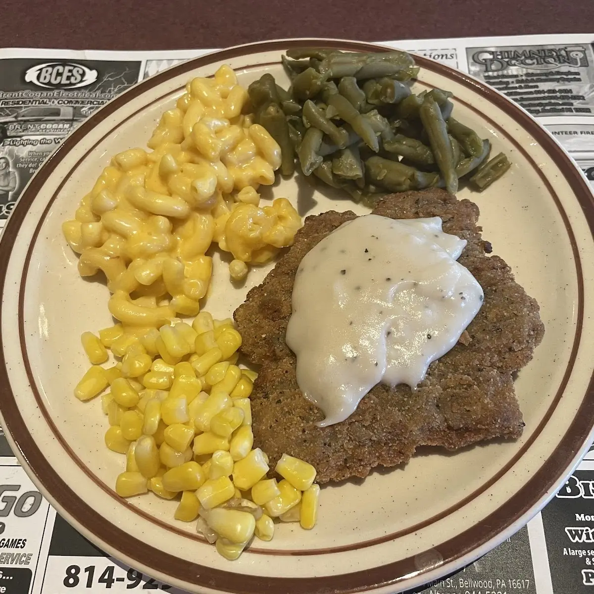 Country Fried Steak with Green Beans