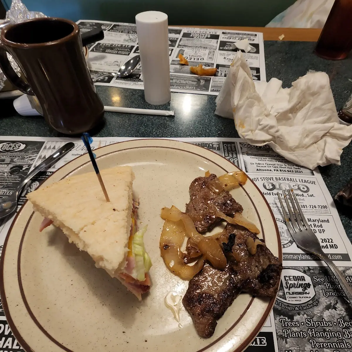 Ham Wedge Liver & Onions
