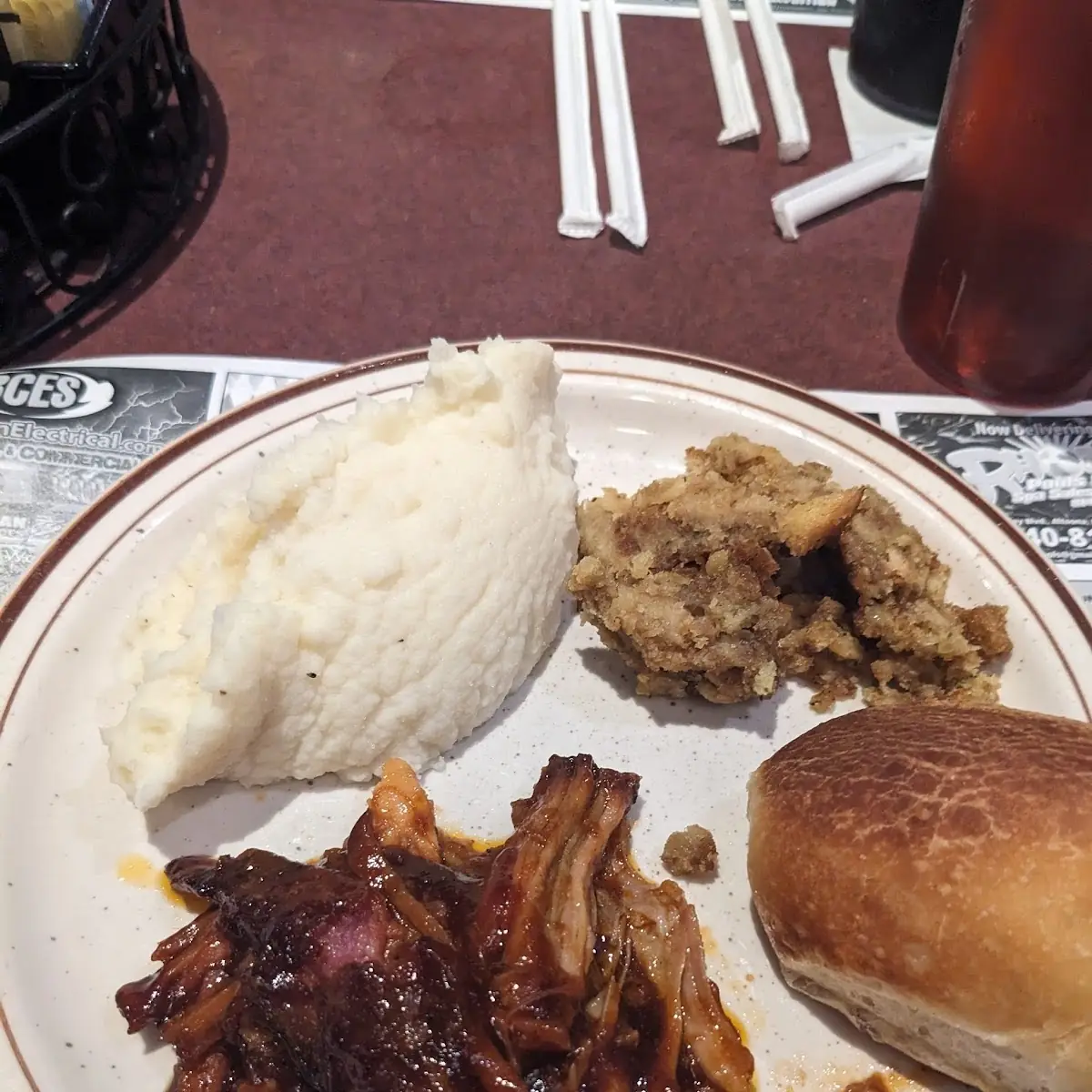 Mashed Potatoes BBQ Pork Stuffing Dinner Roll