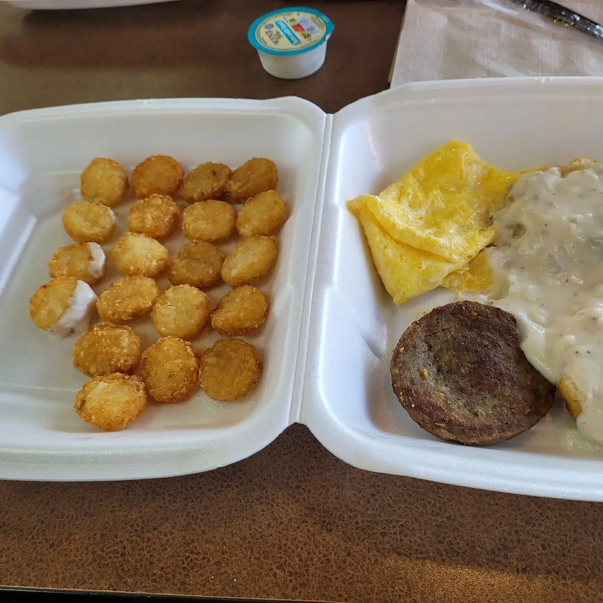 Sausage Gravy & Cheddar Hash Rounds