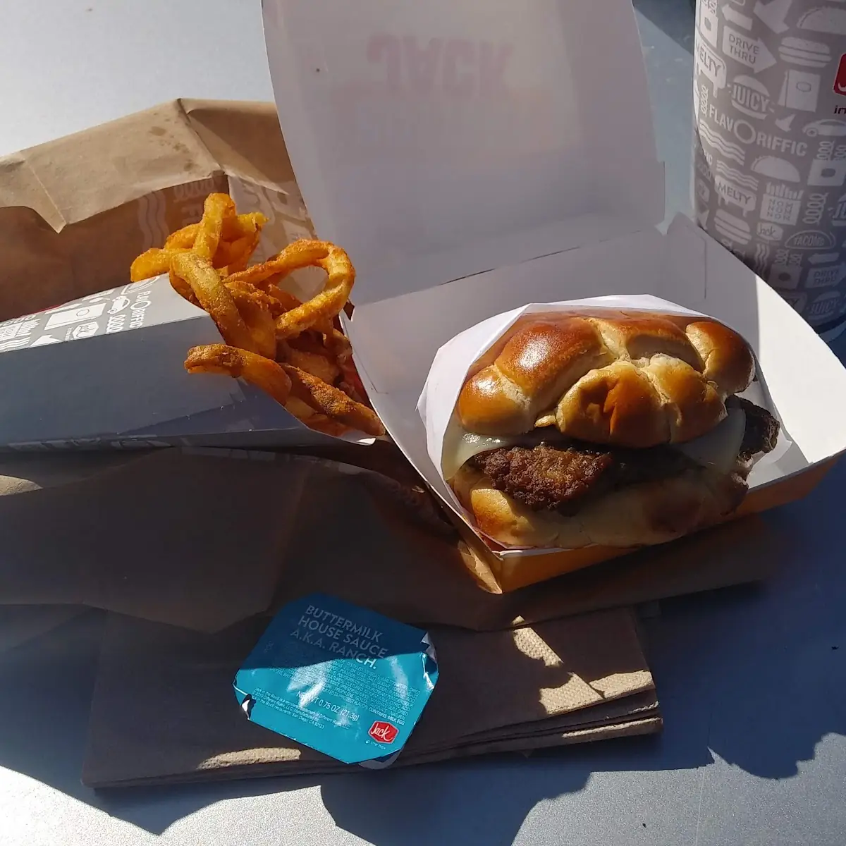 1- Butter Jack Cheeseburger Combo