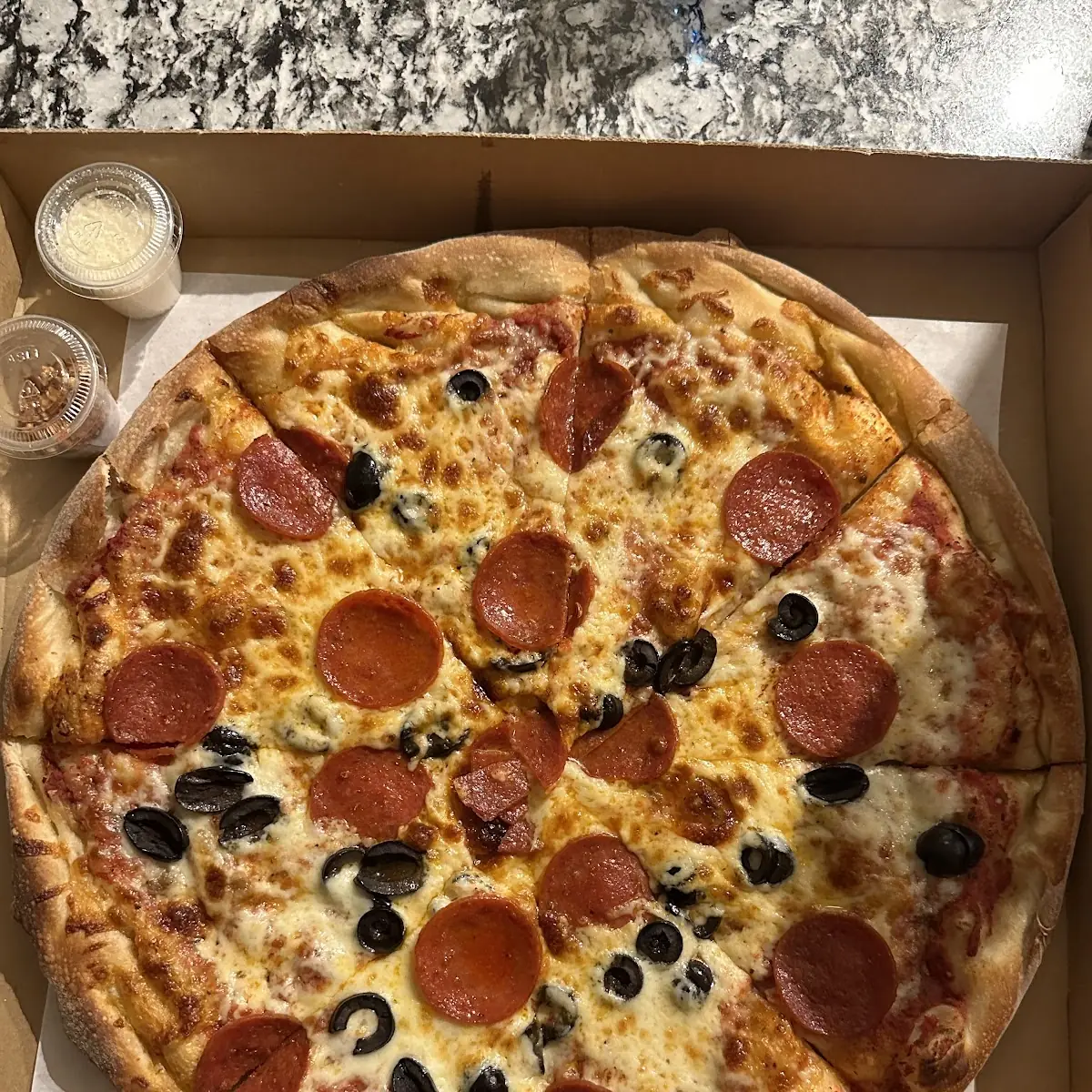 Pepperoni Black Olive Medium Pizza
