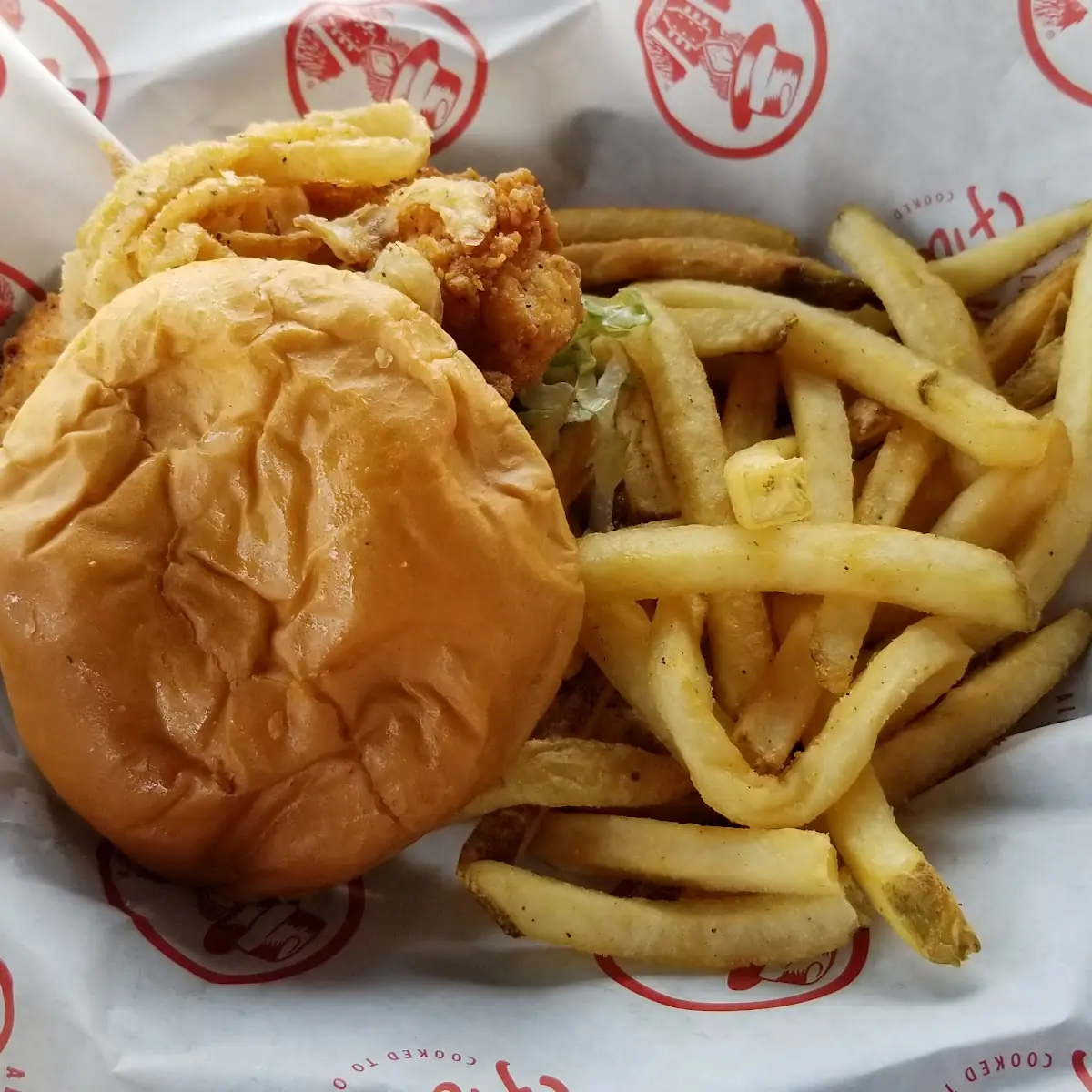 Spicy Chicken Sandwich and Fries