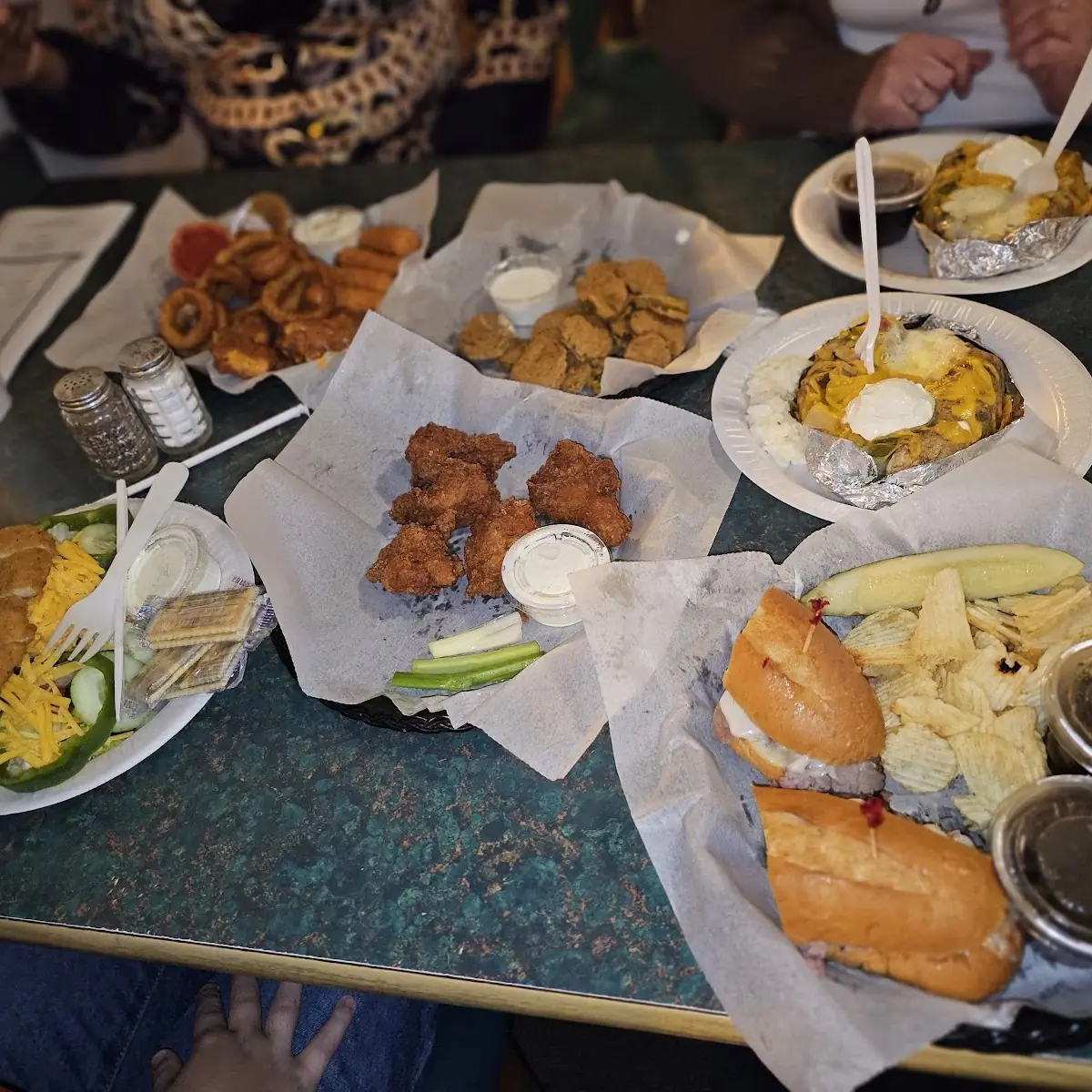Fried Pickles Wings Onion Rings