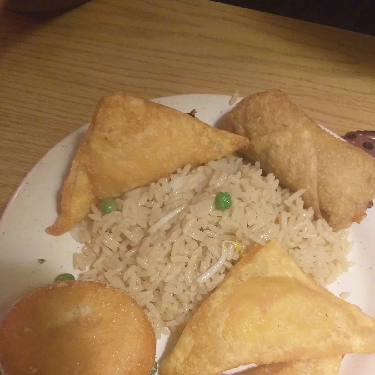 Fry Rice Cheese Wonton Doughnut and Spring Roll