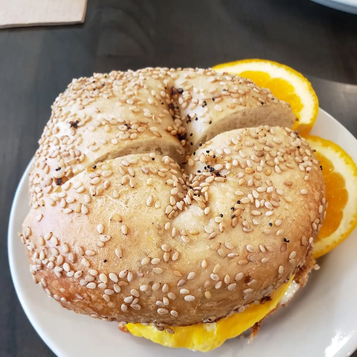 Bagel Sandwich with Egg and Cheese