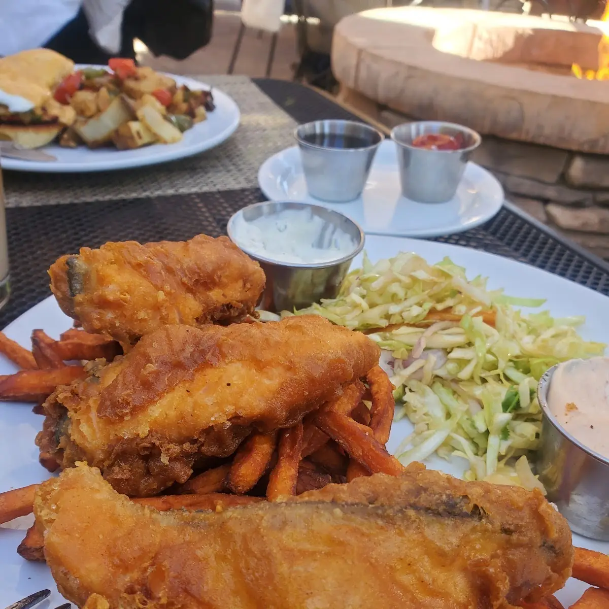Tempura Salmon Fish and Chips