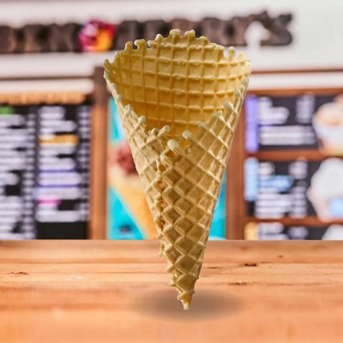 Chocolate-Dipped Waffle Cone