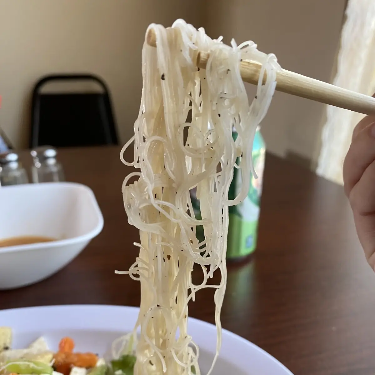 Rice Noodle with Eggrolls