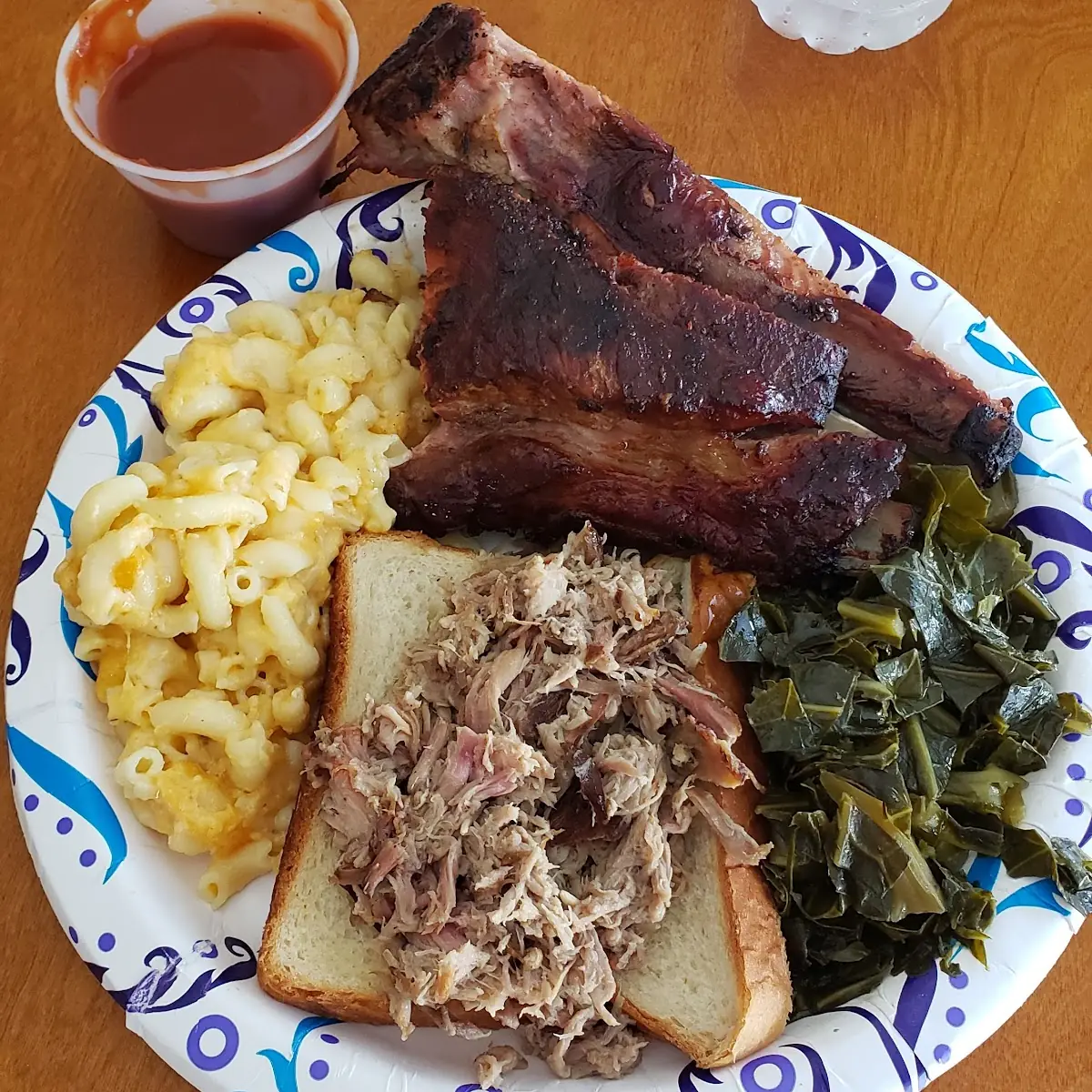 Mac & Cheese BBQ Ribs Pulled Brisket Greens