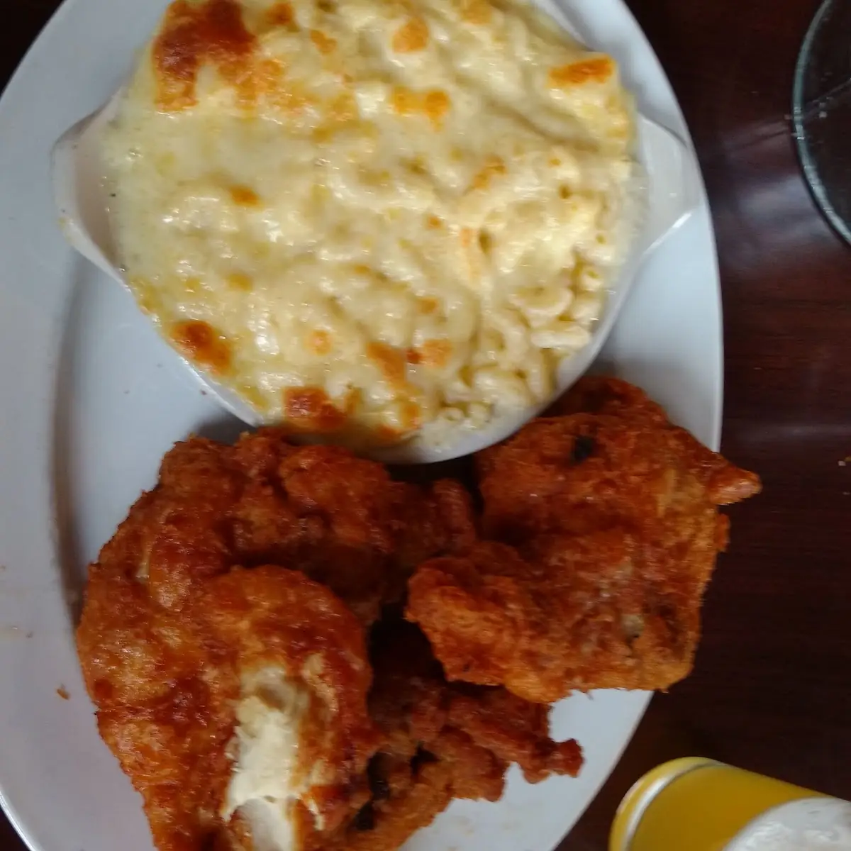 Fried Chicken with Mac & Cheese
