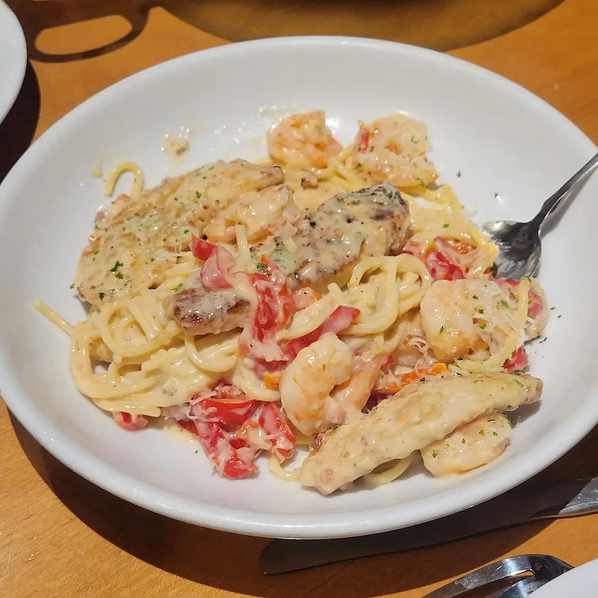 Chicken & Shrimp Carbonara