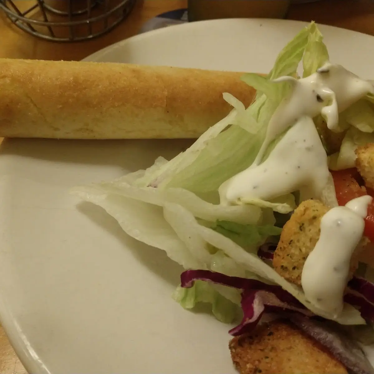 Salad with Bread Sticks