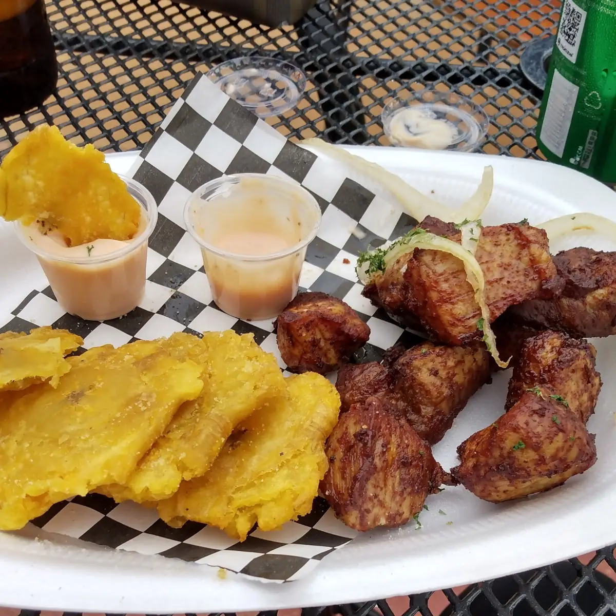 Carne Frita Fried Pork Con Tostones Fried Plantain