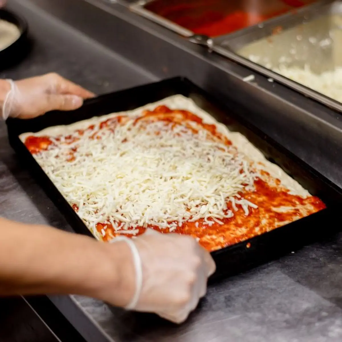 Square Deep Dish Cheese Pizza