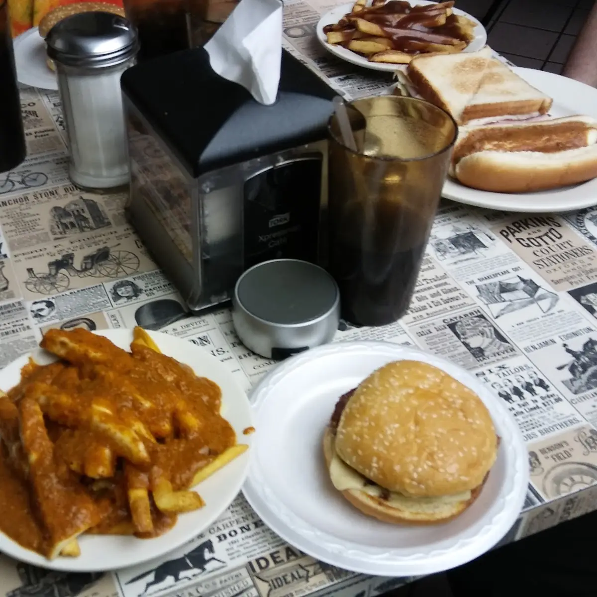 Bacon Burger and Chili Fries