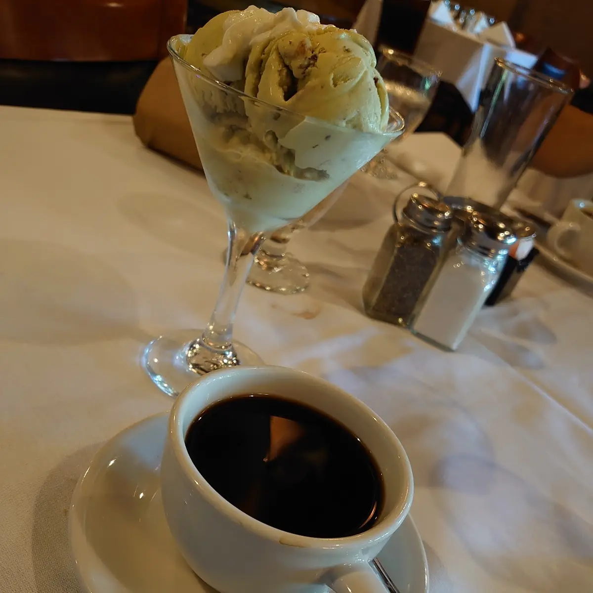 Pistachio Gelato and Coffee